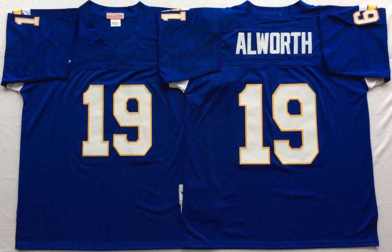 Chargers 19 Lance Alworth Blue M&N Throwback Jersey->nfl m&n throwback->NFL Jersey